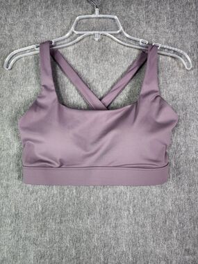 Running Girl Mauve Purple Sport Yoga Bra Women Size M